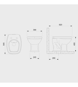 Vaso Sanitário Convencional com Assento Soft Close Fit Plus Celite