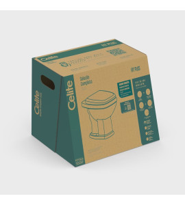 Vaso Sanitário Convencional com Assento Soft Close Fit Plus Celite
