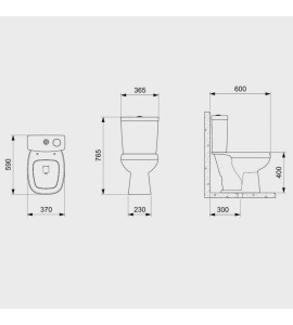 Kit Vaso Sanitário com Caixa Acoplada Smart Clean Harpic e Assento Soft Close City Celite