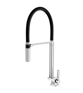 Torneira Para Cozinha De Mesa Bica Alta Chrome/Preto Cód. 00738957 Docol