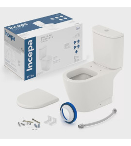 Kit Vaso Sanitário com Caixa Acoplada e Assento Soft Close Neo Incepa