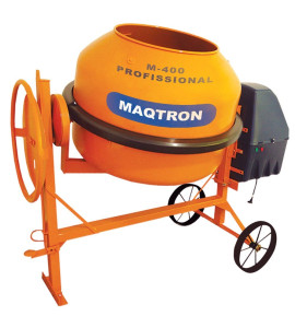 Betoneira 400 Litros Profissional Motor 2CV Monofásico com Kit de Segurança - MAQTRON-M-400