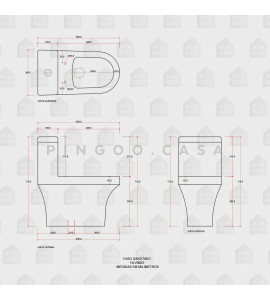 Vaso sanitário Monobloco Ônix pingoo.casa - Branco