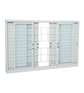 Janela Veneziana de Aço Prátika 100x120 6 Folhas 2122401-4 Sasazaki